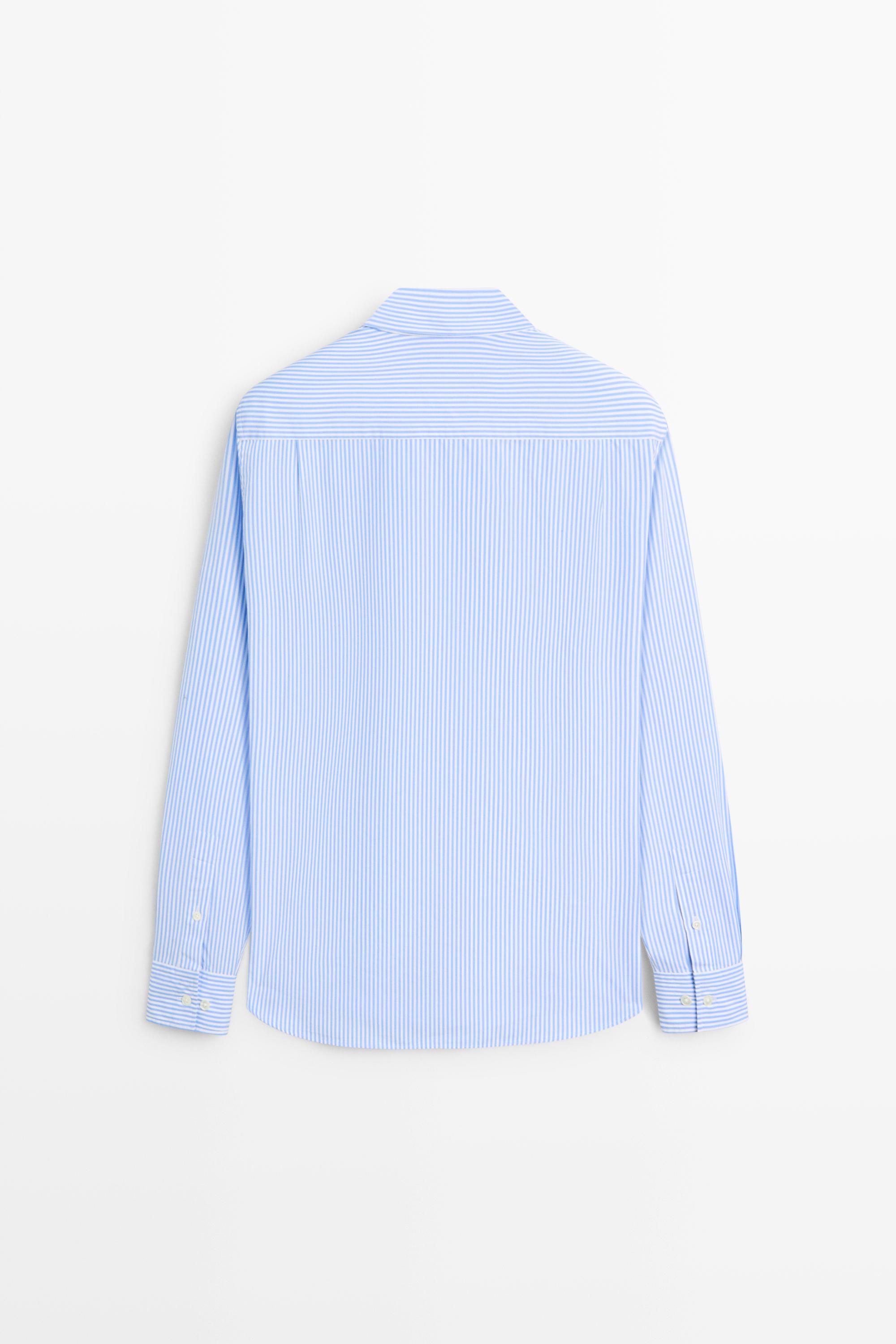 Chemise regular fit à rayures 100 % coton